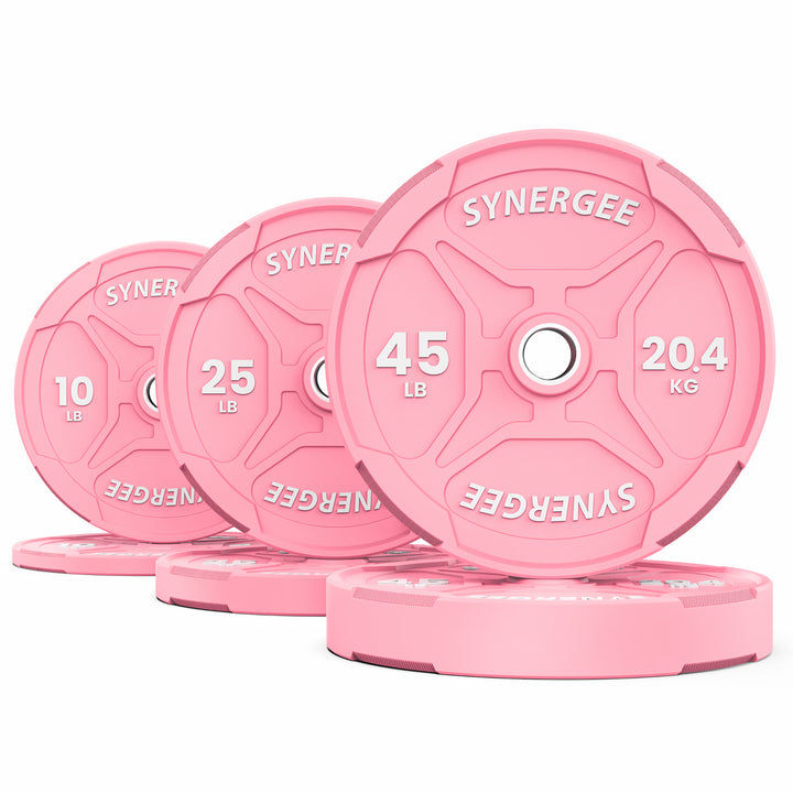 Synergee Pink EZ Grip Bumper Plates