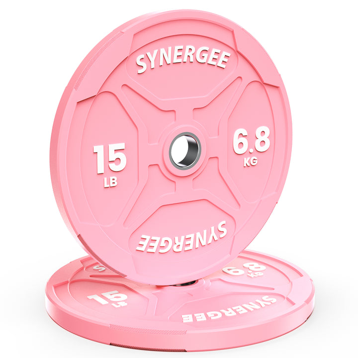 Synergee Pink EZ Grip Bumper Plates