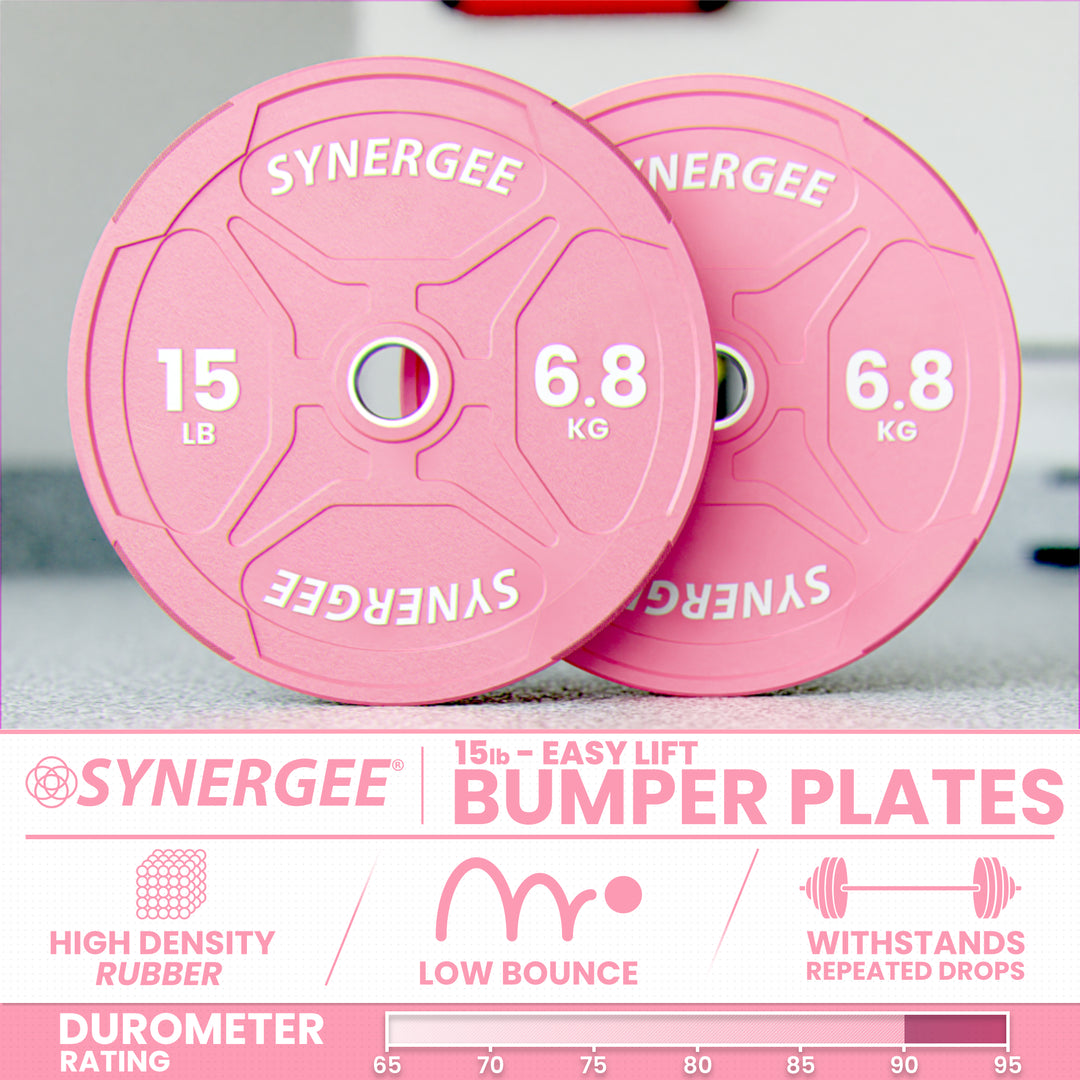 Synergee Pink EZ Grip Bumper Plates