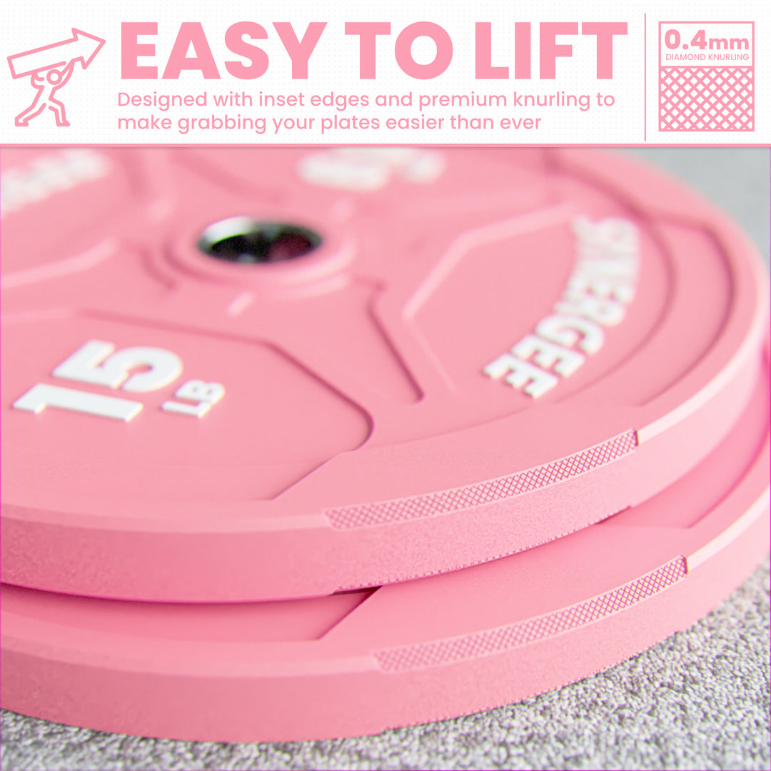 Synergee Pink EZ Grip Bumper Plates