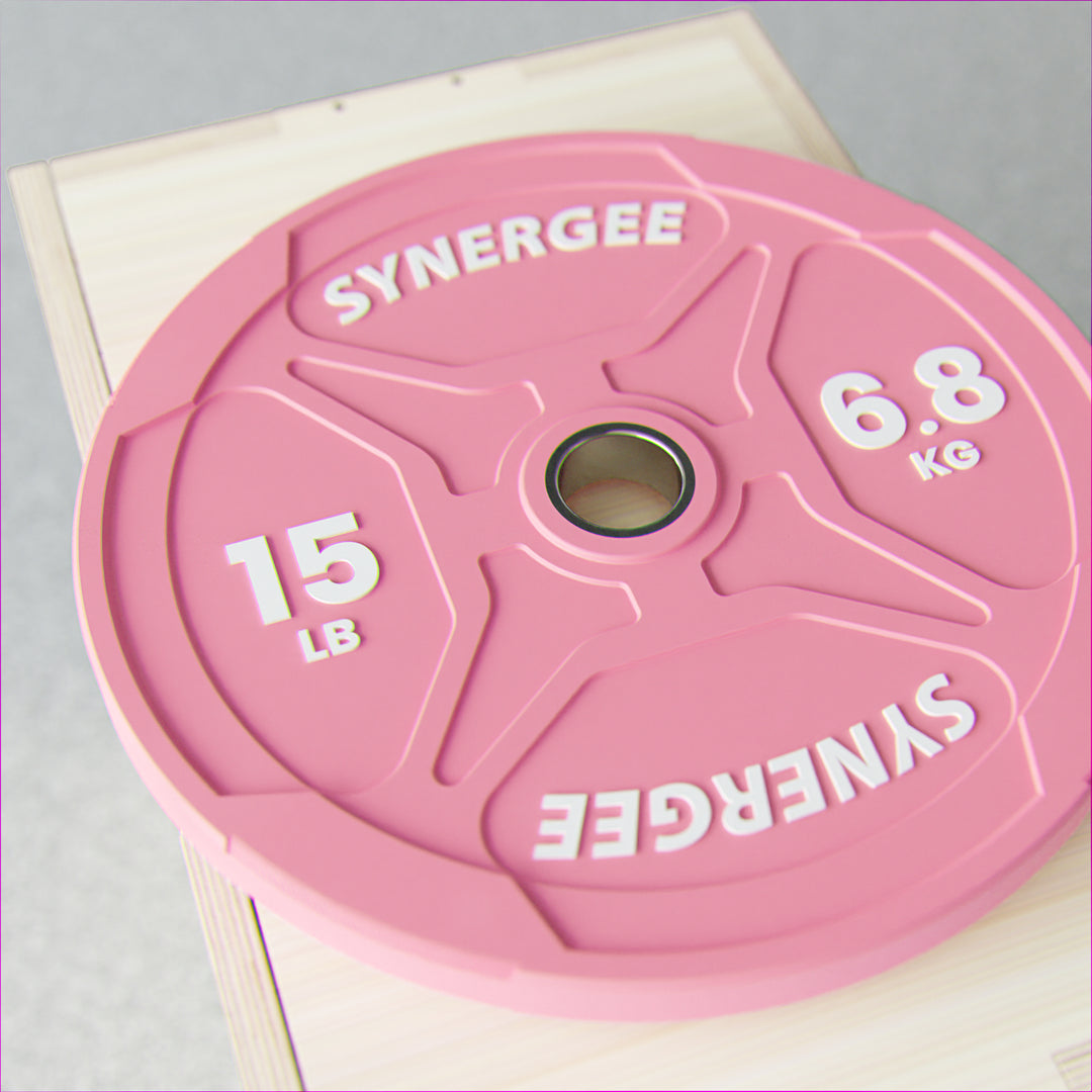 Synergee Pink EZ Grip Bumper Plates