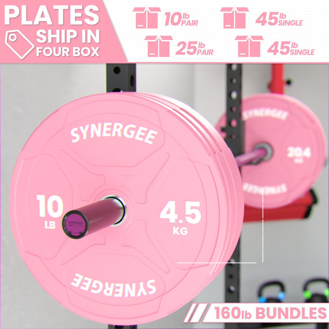 Synergee Pink EZ Grip Bumper Plates