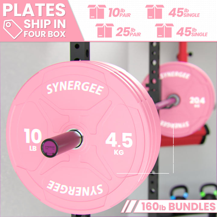 Synergee Pink EZ Grip Bumper Plates