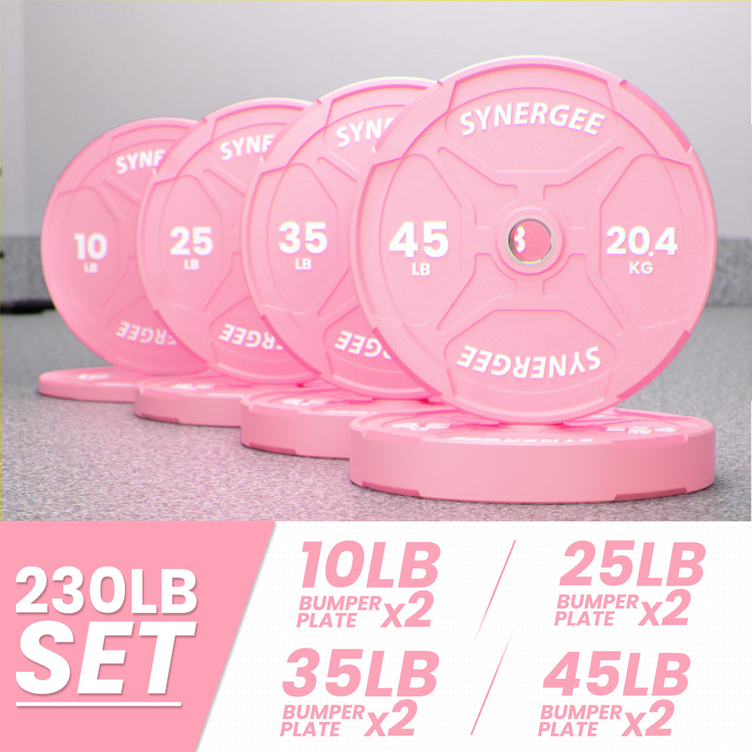 Synergee Pink EZ Grip Bumper Plates