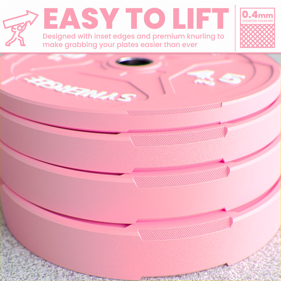 Synergee Pink EZ Grip Bumper Plates