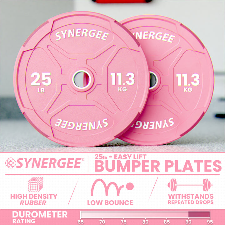 Synergee Pink EZ Grip Bumper Plates