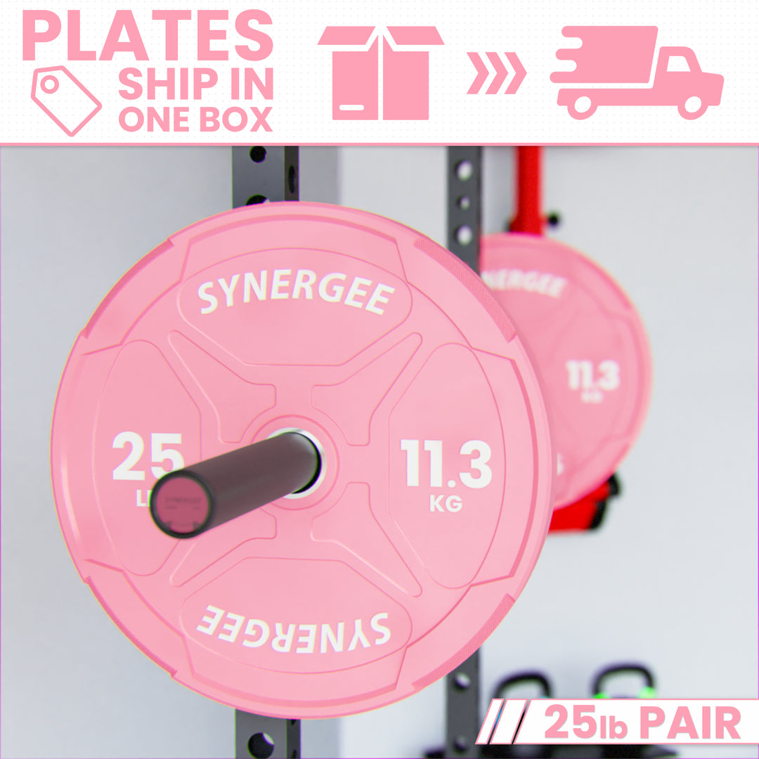 Synergee Pink EZ Grip Bumper Plates