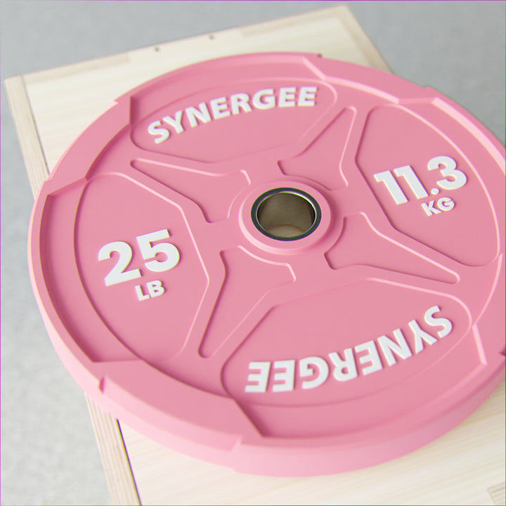 Synergee Pink EZ Grip Bumper Plates
