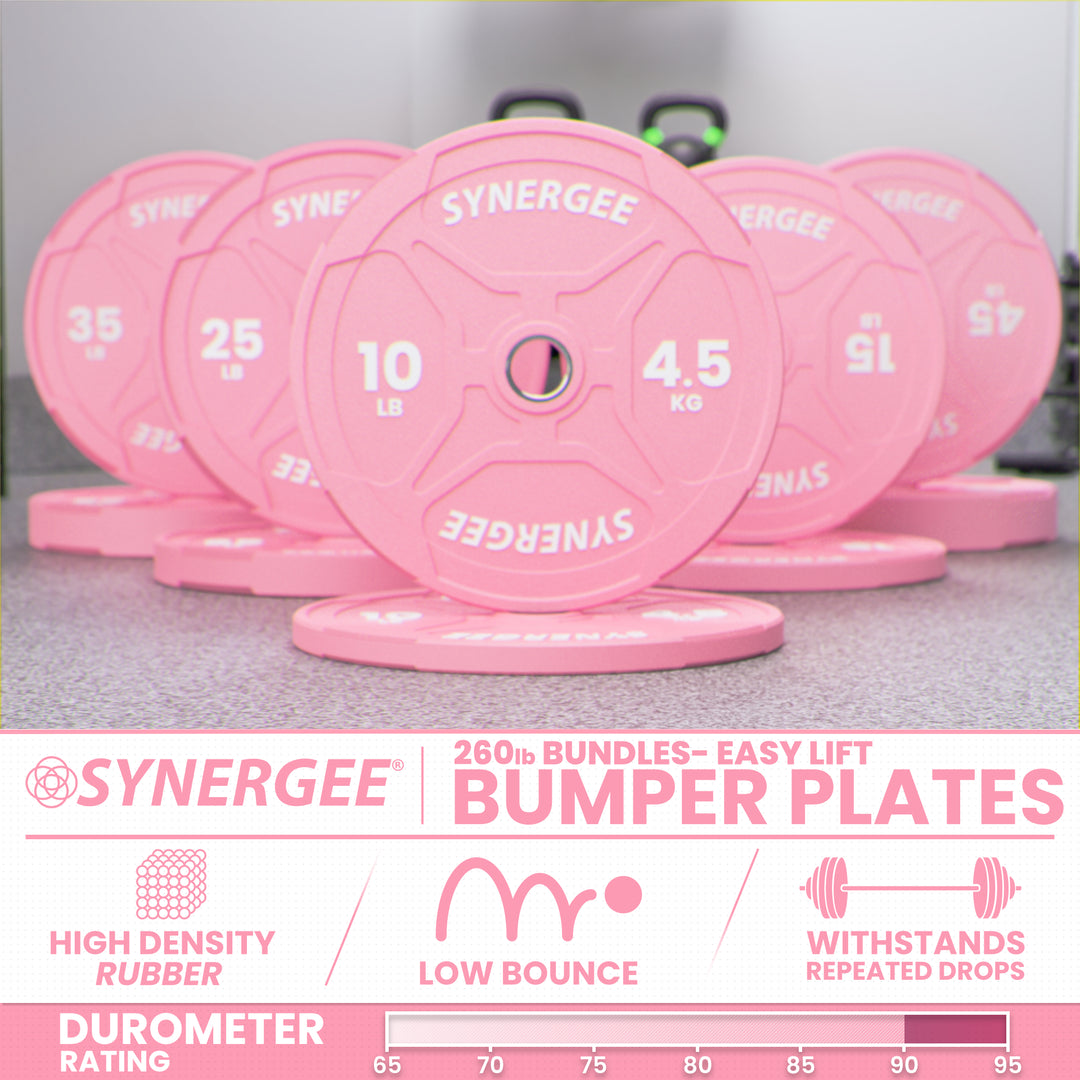 Synergee Pink EZ Grip Bumper Plates