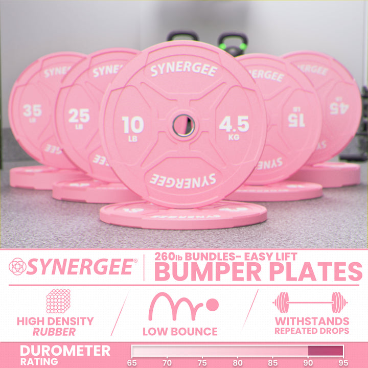 Synergee Pink EZ Grip Bumper Plates