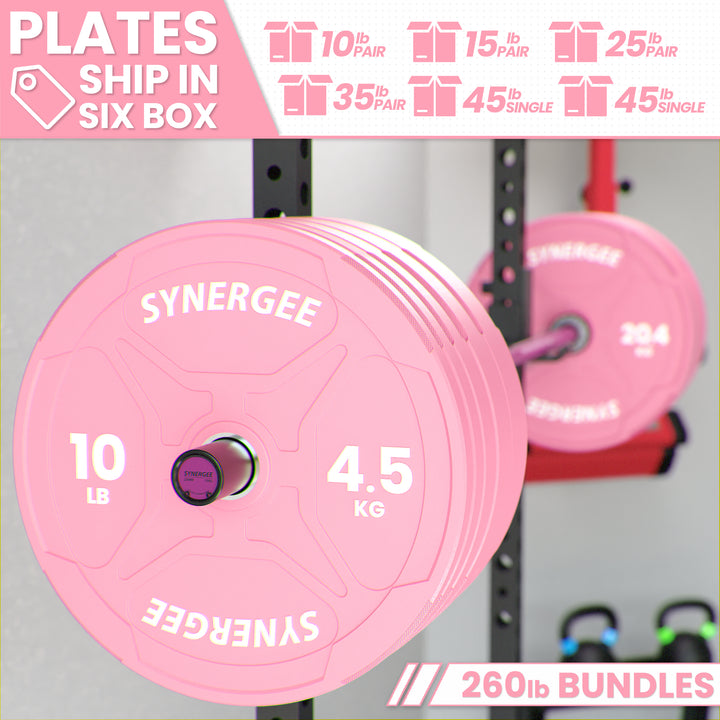 Synergee Pink EZ Grip Bumper Plates
