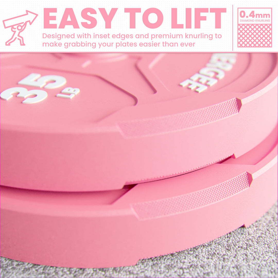 Synergee Pink EZ Grip Bumper Plates