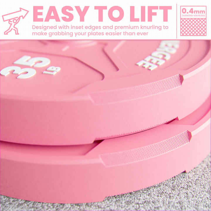 Synergee Pink EZ Grip Bumper Plates