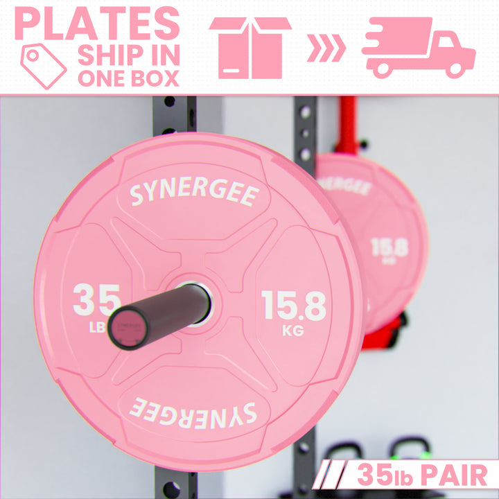 Synergee Pink EZ Grip Bumper Plates
