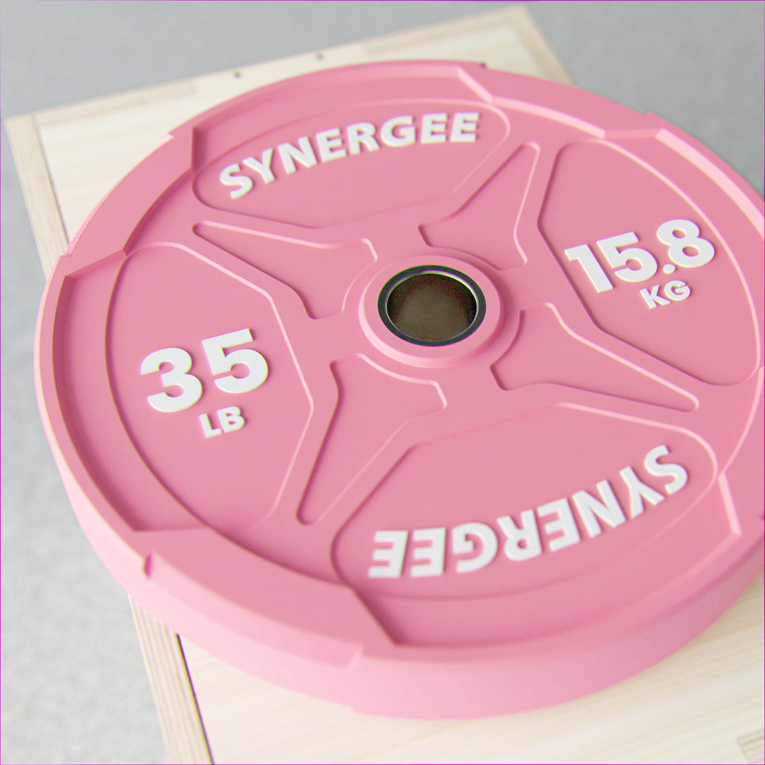 Synergee Pink EZ Grip Bumper Plates