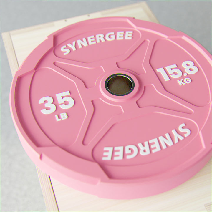 Synergee Pink EZ Grip Bumper Plates