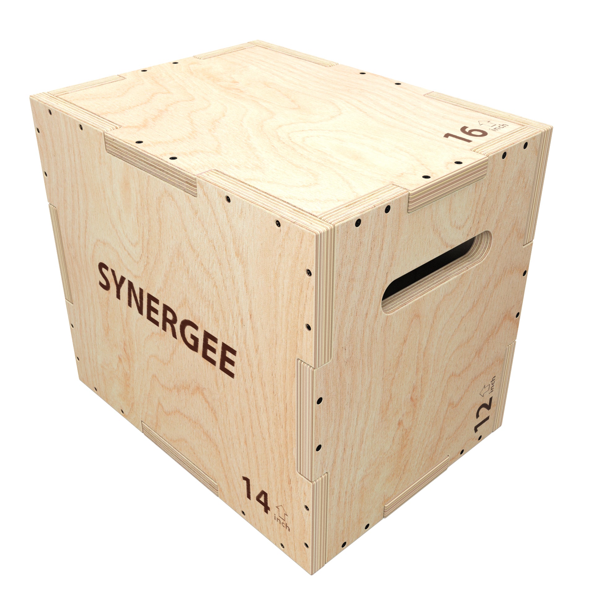 SPORTNOW 3-in-1 Wooden Plyo Box, Anti-Slip Plyometric Jump Platform Step Up Exercise Box With Handle Openings For Home~1nkon73p0ag01