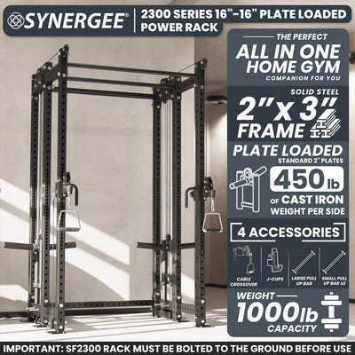 Synergee 2300 Series Power Cage with Plate Loaded Cable Cross Overs