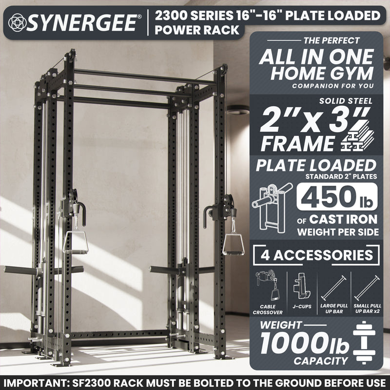 Synergee 2300 Series Power Cage with Plate Loaded Cable Cross Overs
