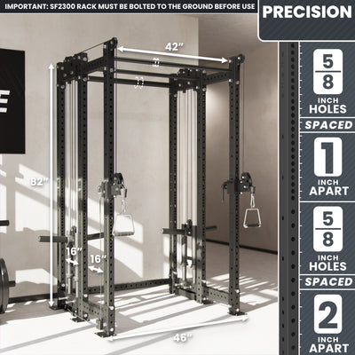 Synergee 2300 Series Power Cage with Plate Loaded Cable Cross Overs