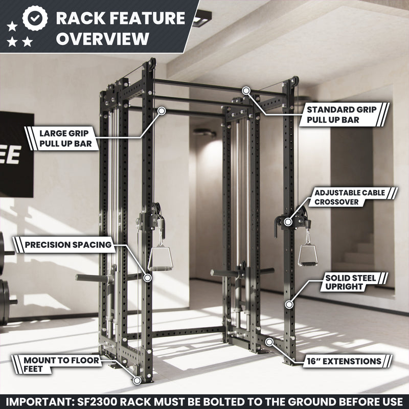 Synergee 2300 Series Power Cage with Plate Loaded Cable Cross Overs