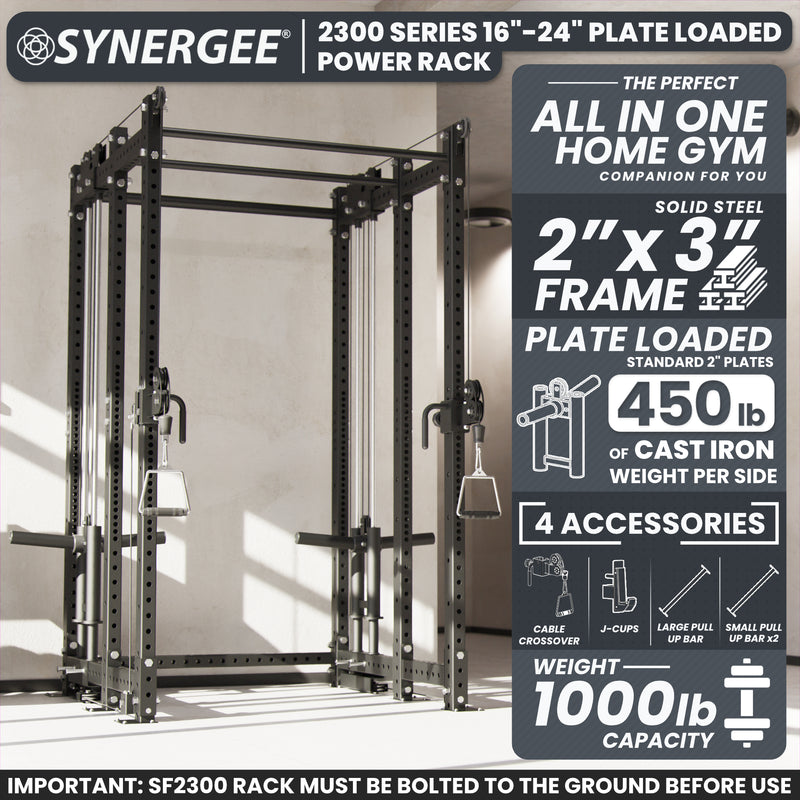 Synergee 2300 Series Power Cage with Plate Loaded Cable Cross Overs