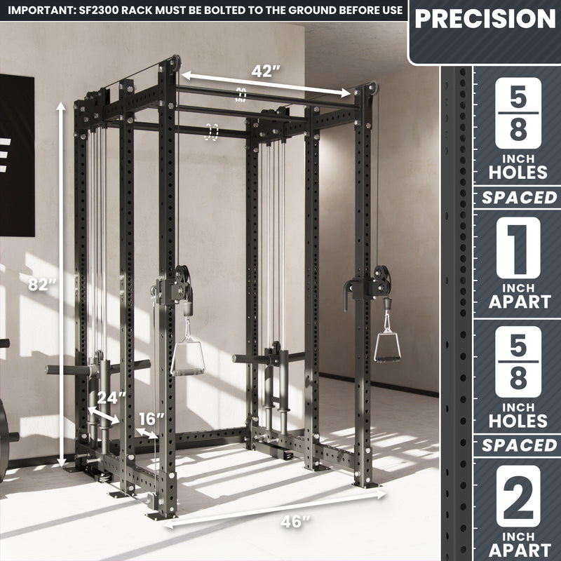 Synergee 2300 Series Power Cage with Plate Loaded Cable Cross Overs
