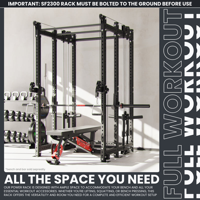 Synergee 2300 Series Power Cage with Plate Loaded Cable Cross Overs
