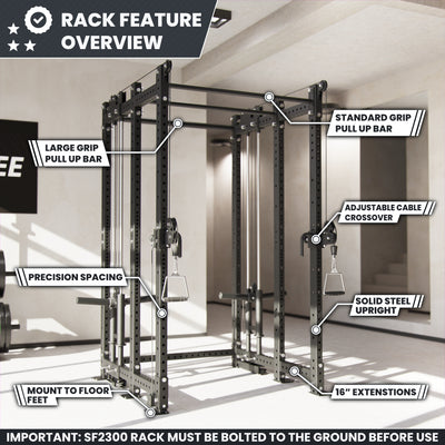 Synergee 2300 Series Power Cage with Plate Loaded Cable Cross Overs