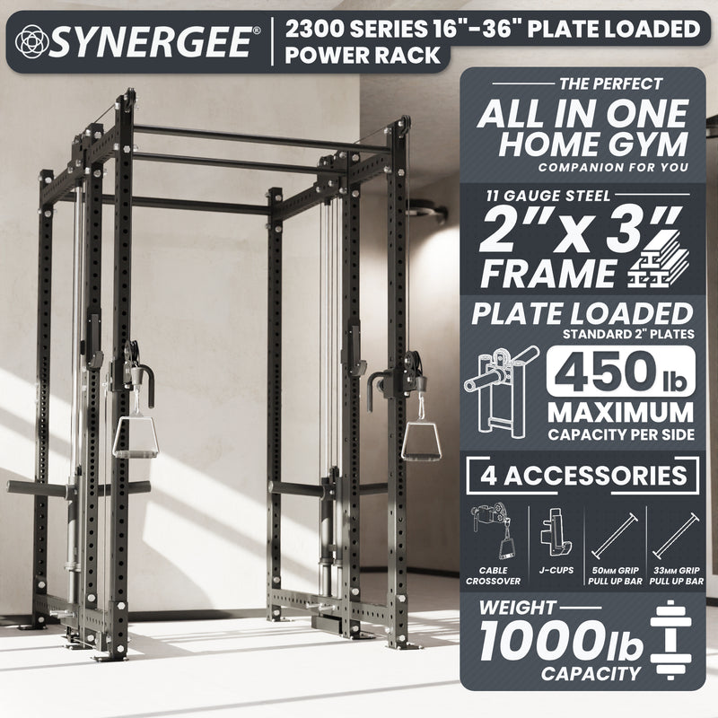 Synergee 2300 Series Power Cage with Plate Loaded Cable Cross Overs