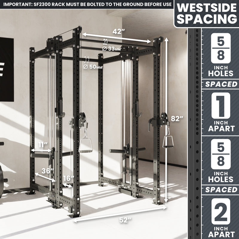 Synergee 2300 Series Power Cage with Plate Loaded Cable Cross Overs