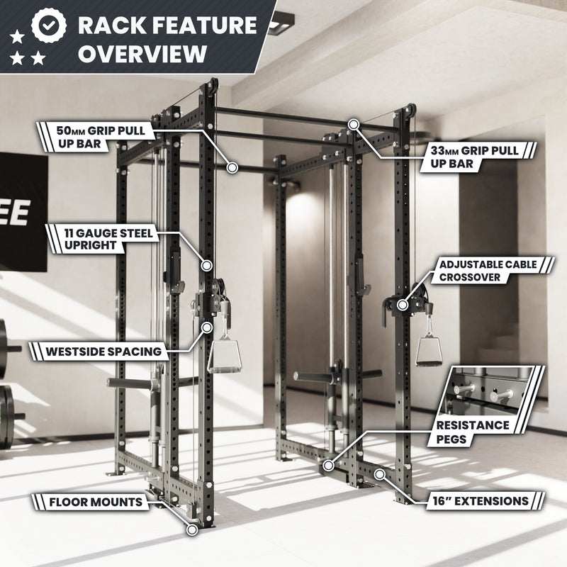Synergee 2300 Series Power Cage with Plate Loaded Cable Cross Overs