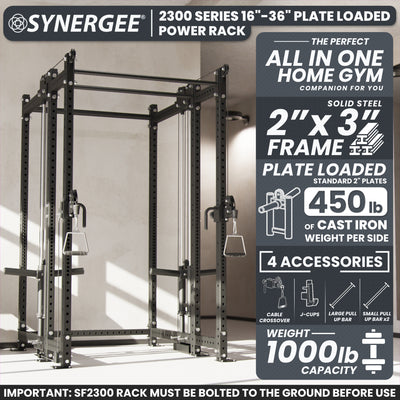 Synergee 2300 Series Power Cage with Plate Loaded Cable Cross Overs