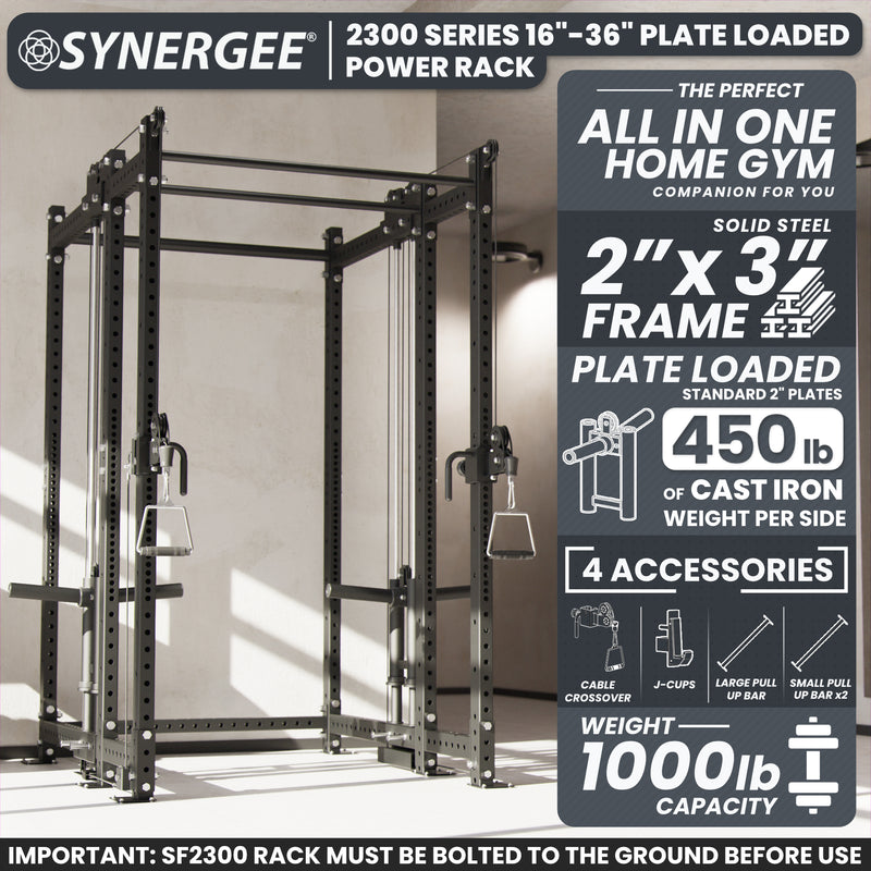 Synergee 2300 Series Power Cage with Plate Loaded Cable Cross Overs