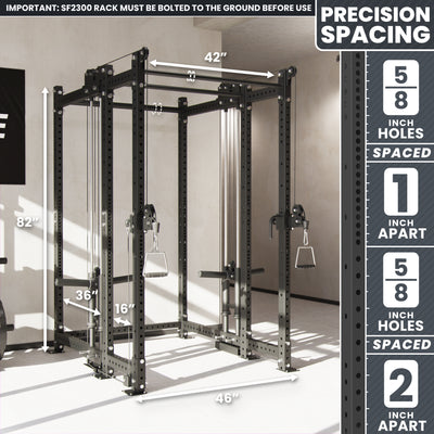 Synergee 2300 Series Power Cage with Plate Loaded Cable Cross Overs