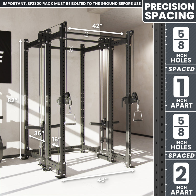 Synergee 2300 Series Power Cage with Plate Loaded Cable Cross Overs