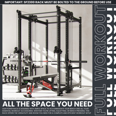 Synergee 2300 Series Power Cage with Plate Loaded Cable Cross Overs