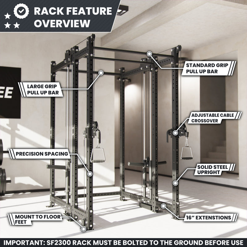 Synergee 2300 Series Power Cage with Plate Loaded Cable Cross Overs