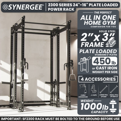 Synergee 2300 Series Power Cage with Plate Loaded Cable Cross Overs