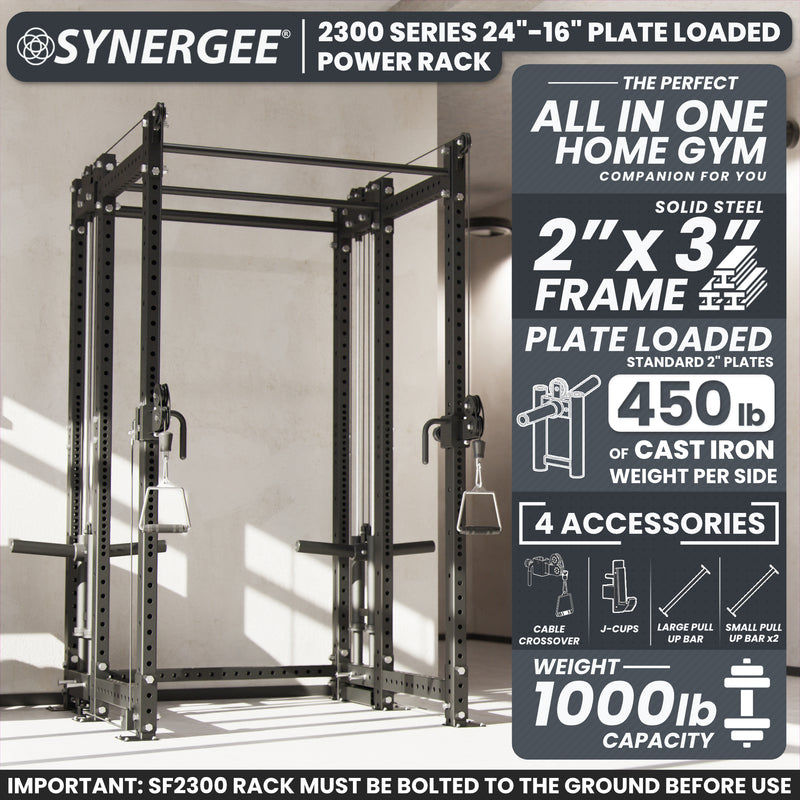 Synergee 2300 Series Power Cage with Plate Loaded Cable Cross Overs