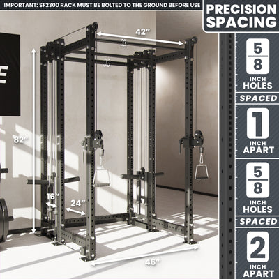 Synergee 2300 Series Power Cage with Plate Loaded Cable Cross Overs
