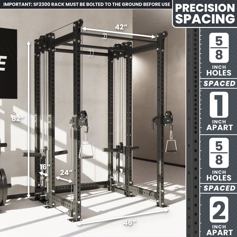 Synergee 2300 Series Power Cage with Plate Loaded Cable Cross Overs