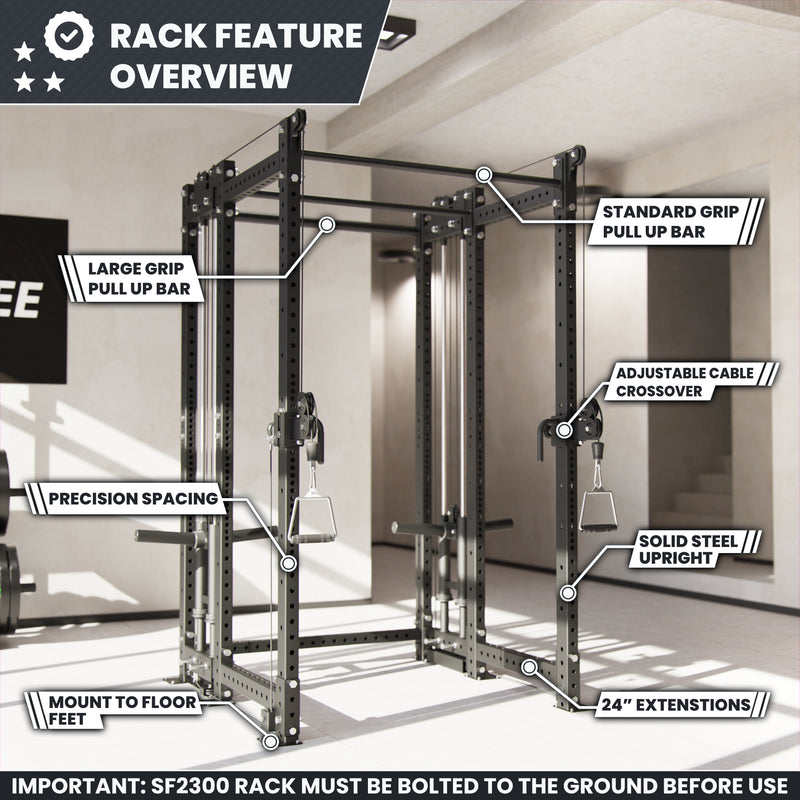 Synergee 2300 Series Power Cage with Plate Loaded Cable Cross Overs