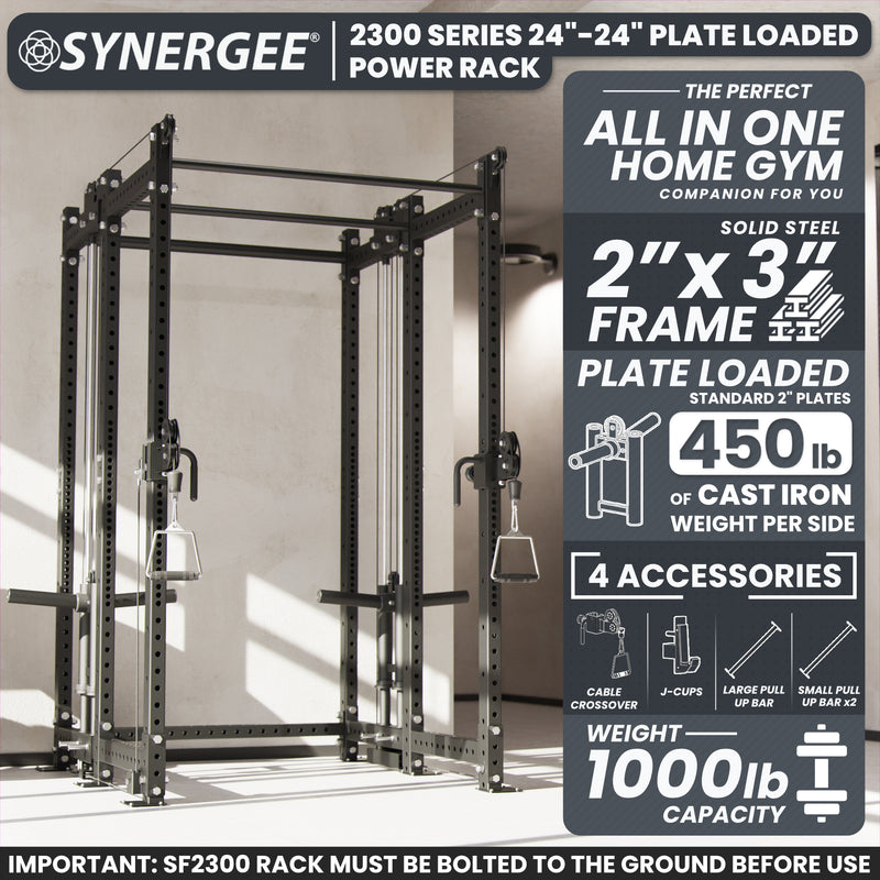 Synergee 2300 Series Power Cage with Plate Loaded Cable Cross Overs