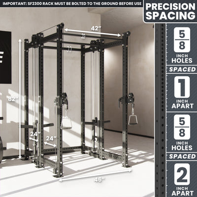 Synergee 2300 Series Power Cage with Plate Loaded Cable Cross Overs