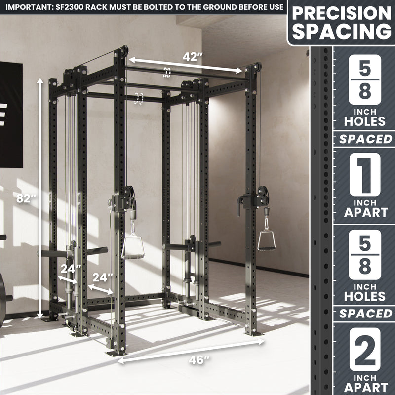 Synergee 2300 Series Power Cage with Plate Loaded Cable Cross Overs