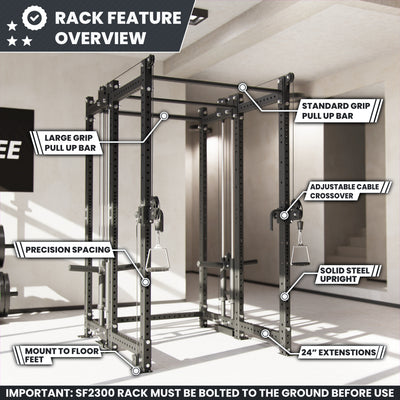 Synergee 2300 Series Power Cage with Plate Loaded Cable Cross Overs