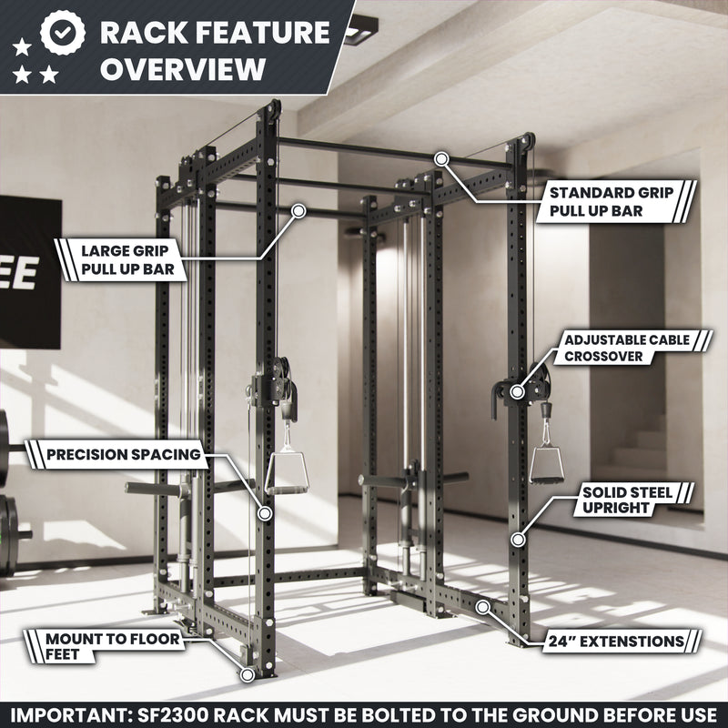 Synergee 2300 Series Power Cage with Plate Loaded Cable Cross Overs