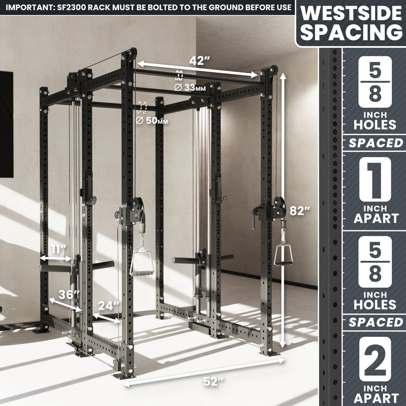 Synergee 2300 Series Power Cage with Plate Loaded Cable Cross Overs