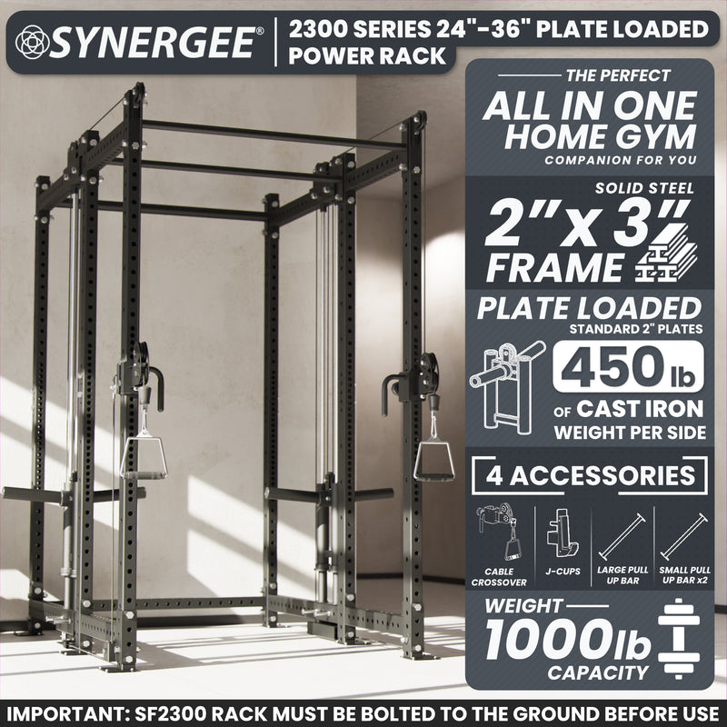 Synergee 2300 Series Power Cage with Plate Loaded Cable Cross Overs